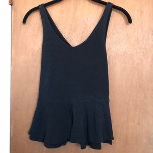 Black peplum top